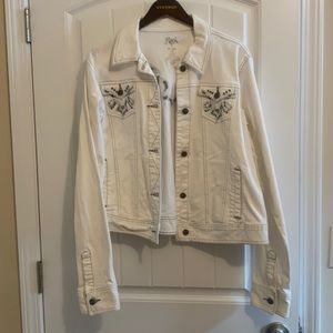 Rock 47 by Wrangler, XXL, White Jean Jacket